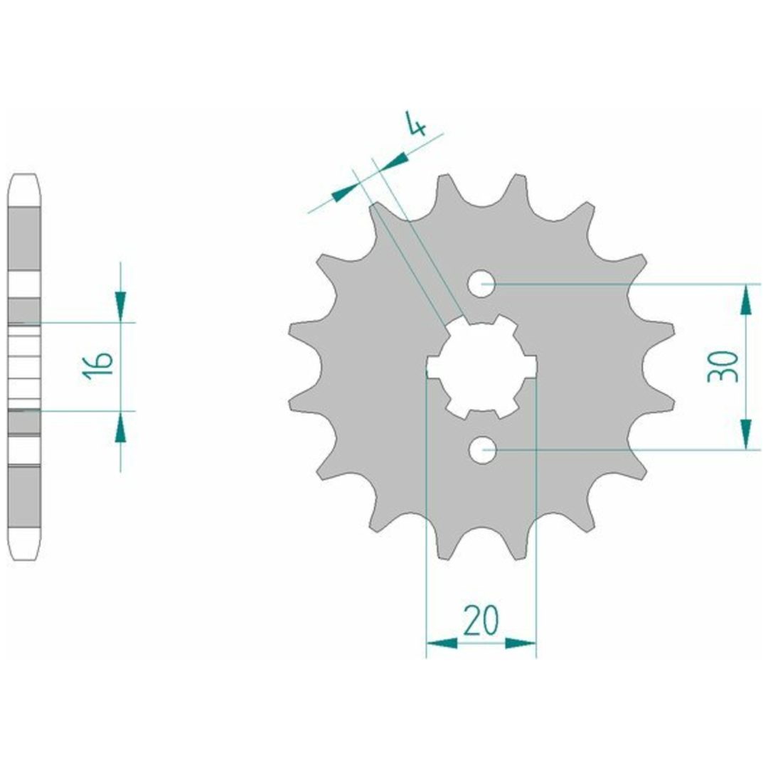 Framdrev Stål Standard Afam 428