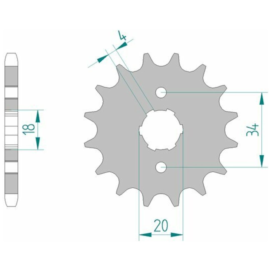 Framdrev Stål Standard Afam 428