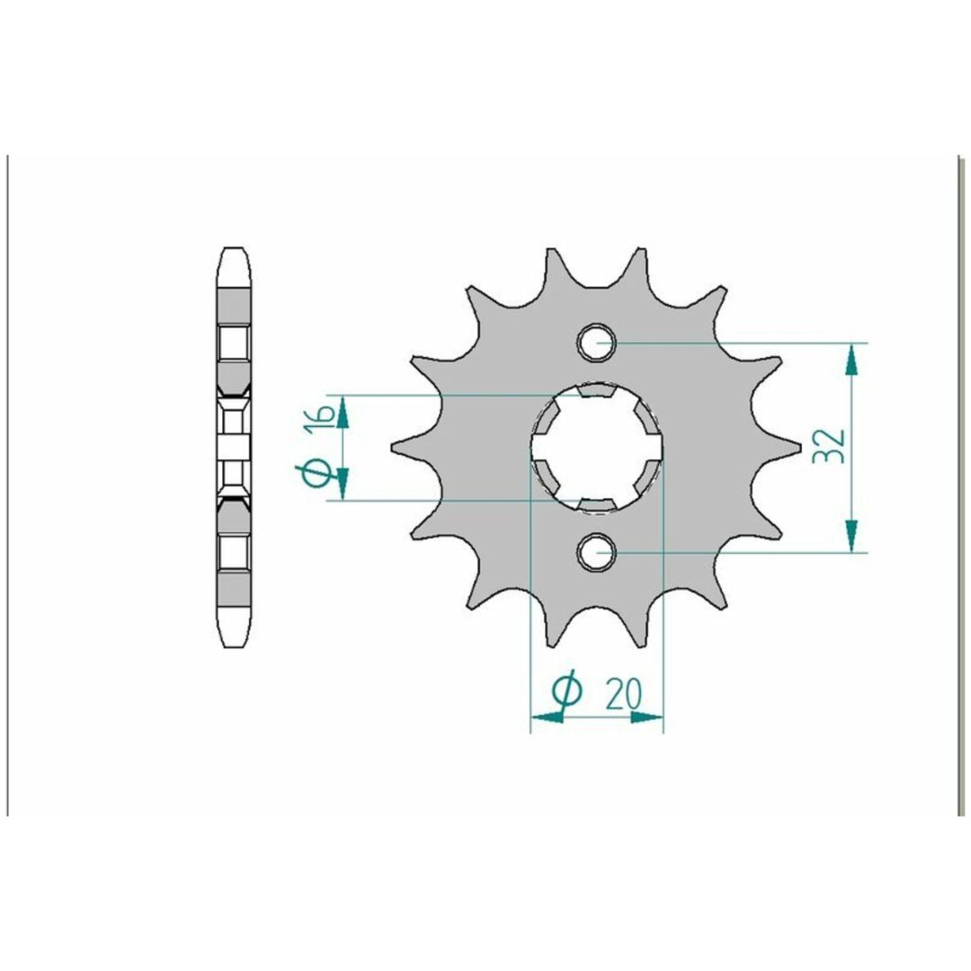 Framdrev Stål Standard Afam 428