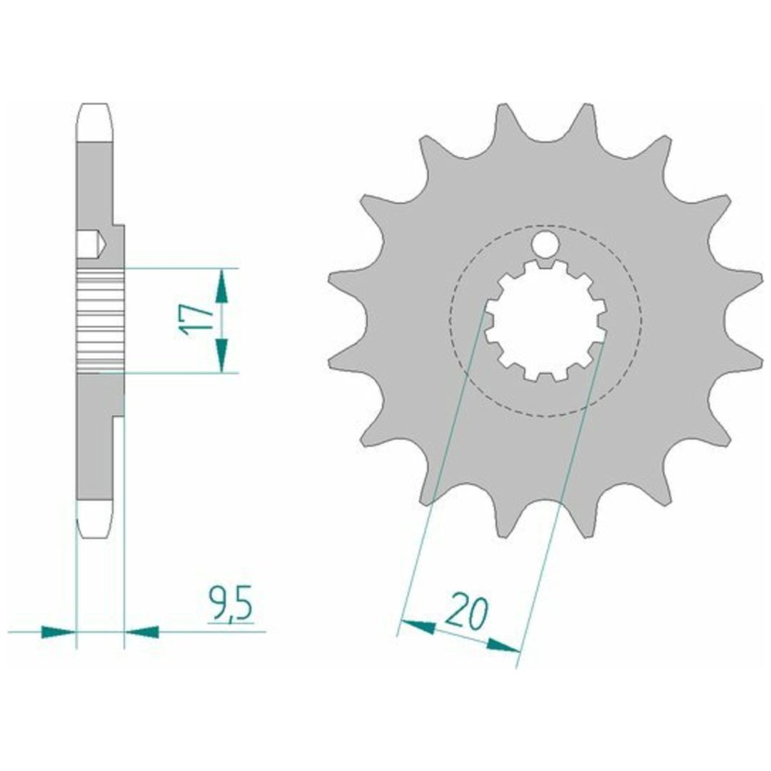 Framdrev Stål Standard Afam 428