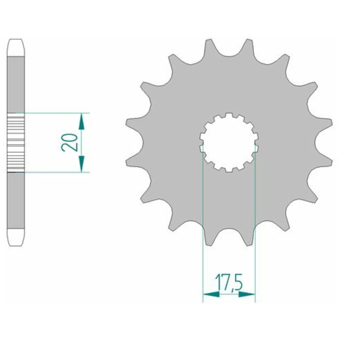 Framdrev Stål Standard Afam 428