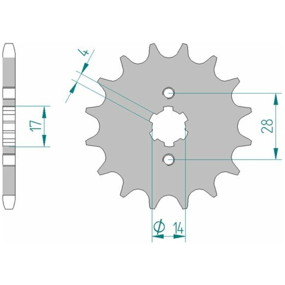 Framdrev Stål Standard Afam 428