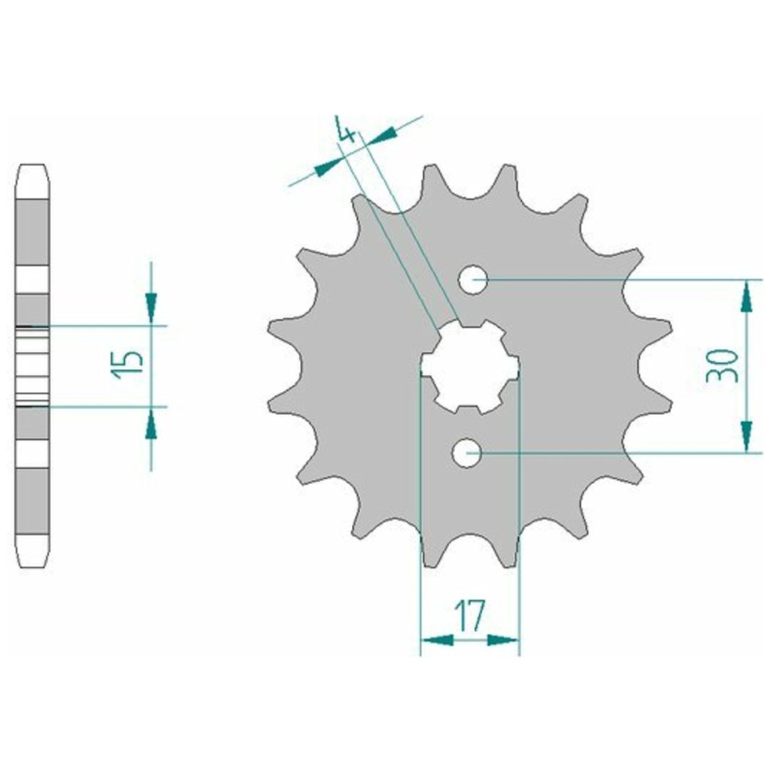 Framdrev Stål Standard Afam 428