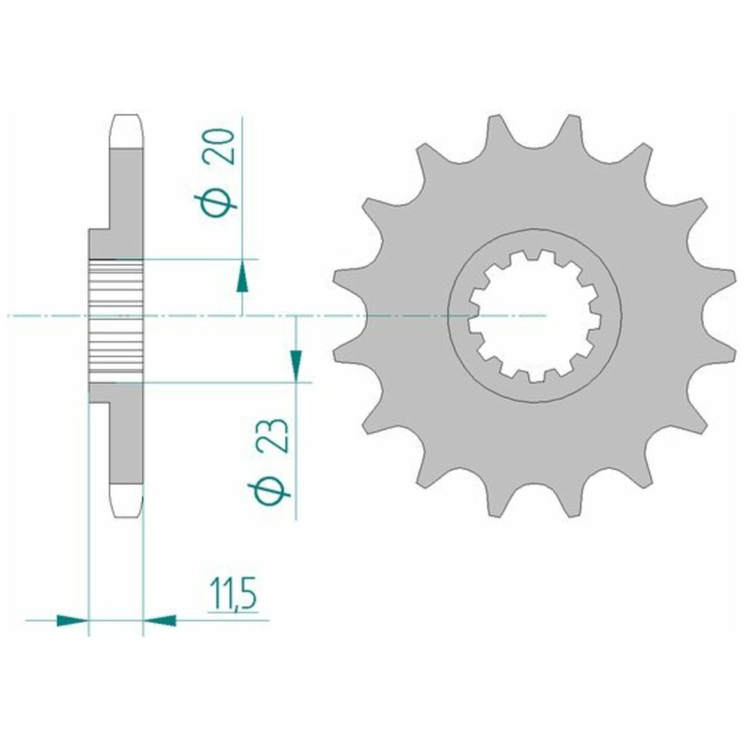 Framdrev Stål Standard Afam 428