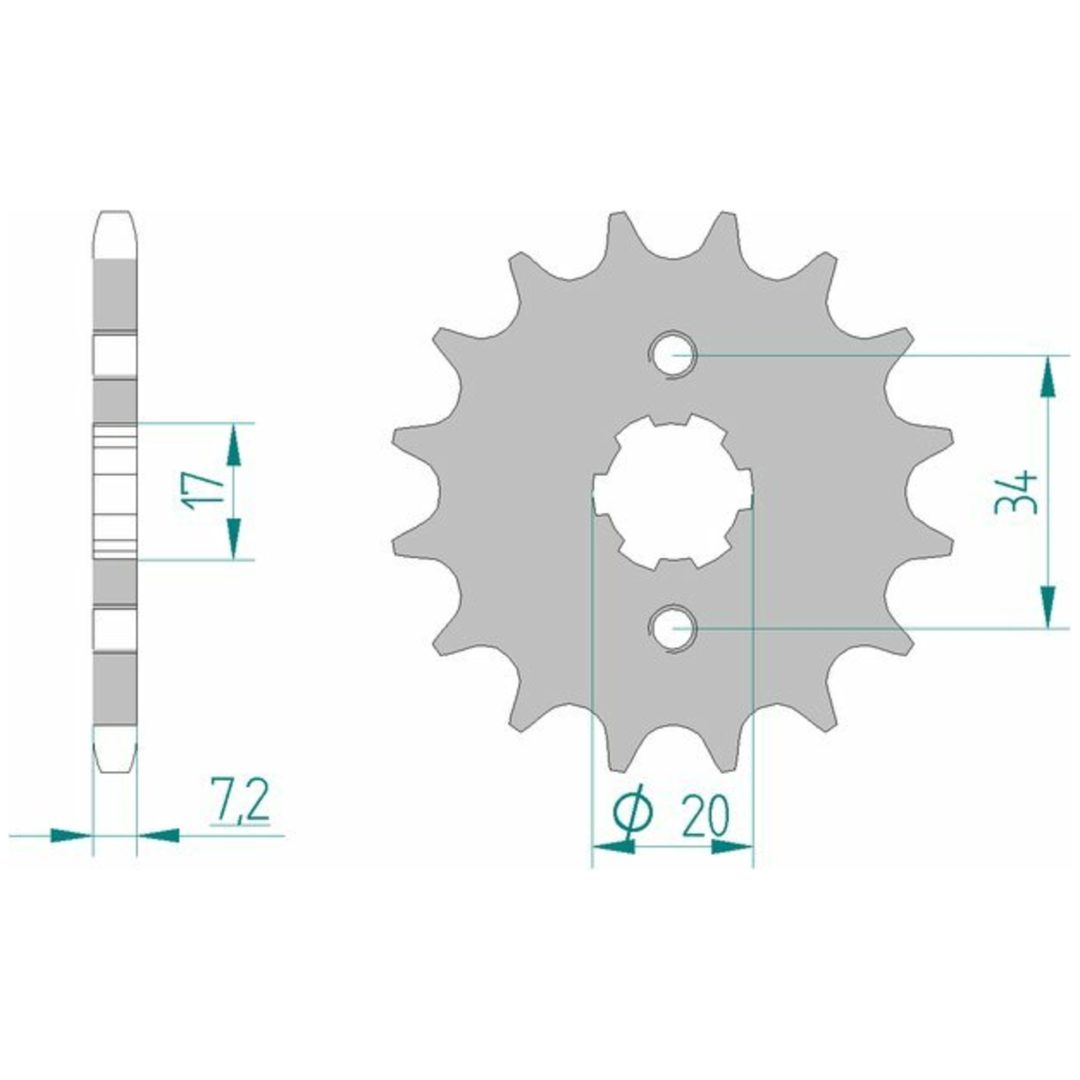 Framdrev Stål Standard Afam 428
