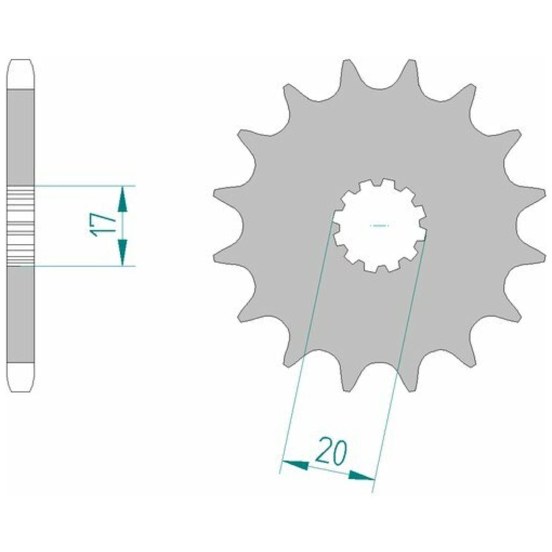 Framdrev Stål Standard Afam 428