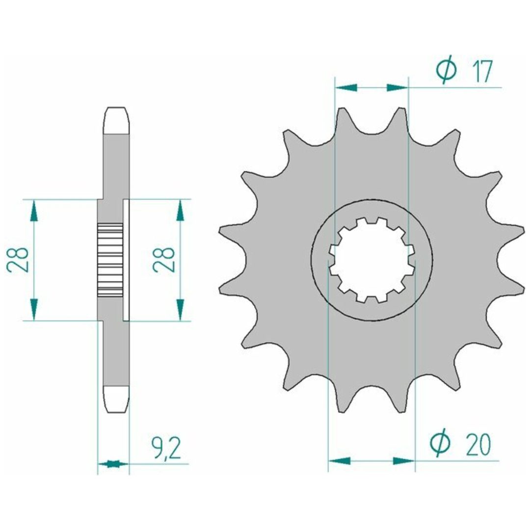 Framdrev Stål Standard Afam 428