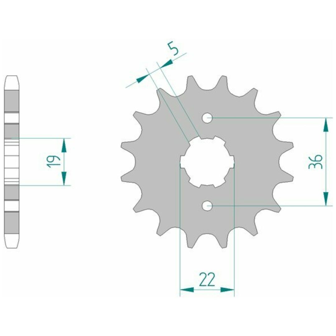 Framdrev Stål Standard Afam 428 – bild 2