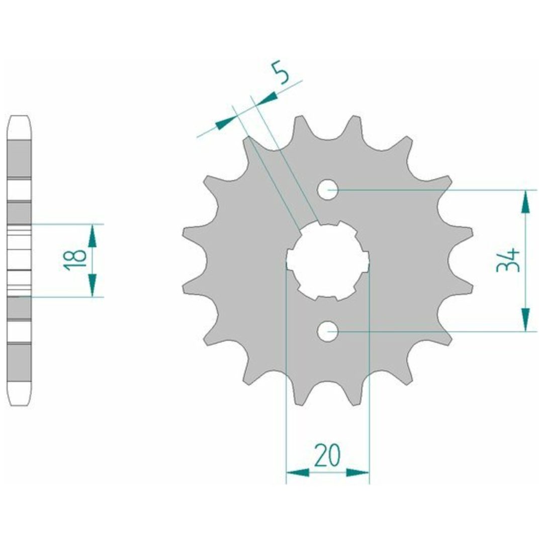 Framdrev Stål Standard Afam 428
