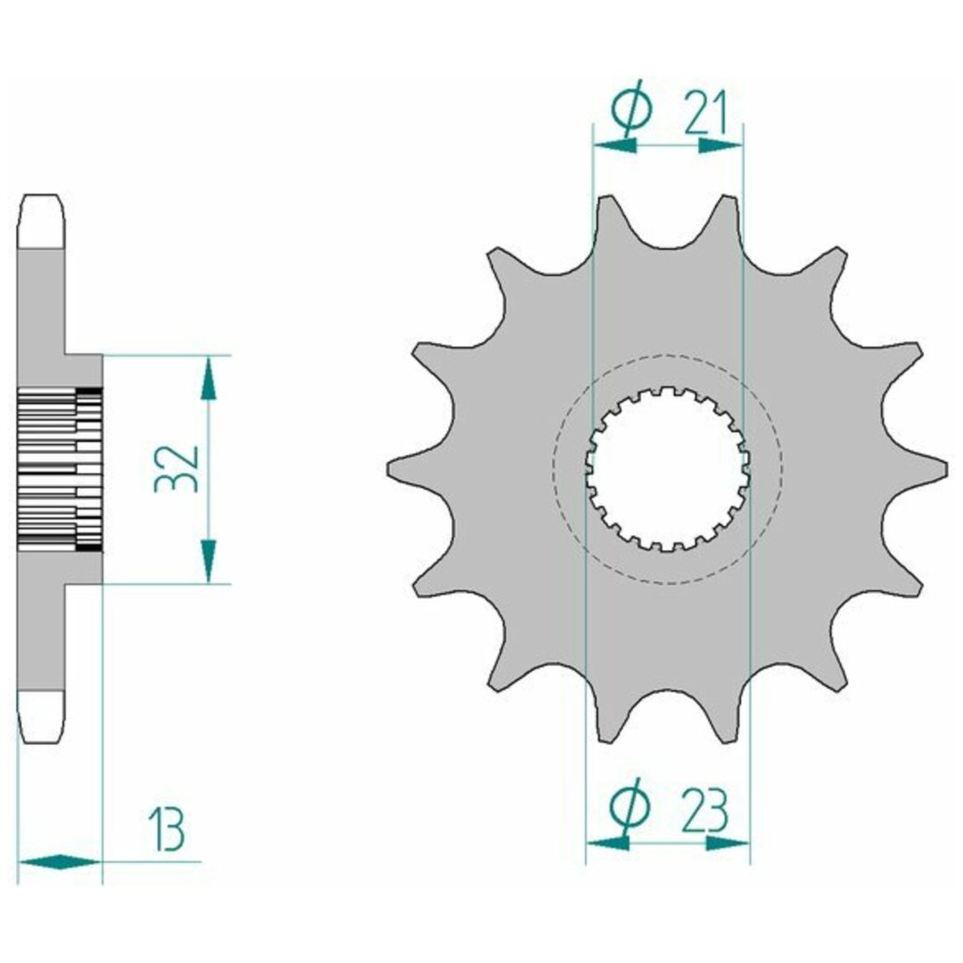 Framdrev Stål Standard Afam 428