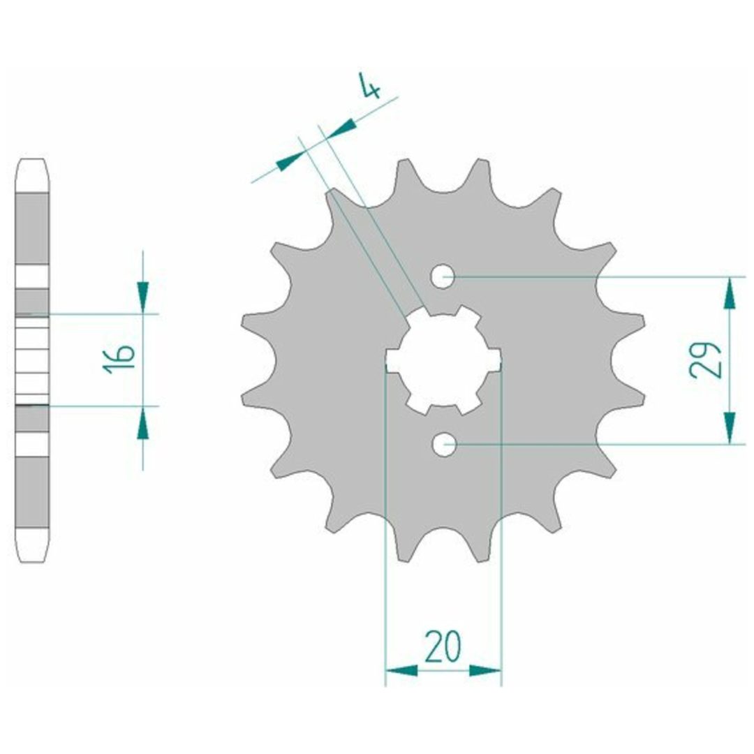 Framdrev Stål Standard Afam 428