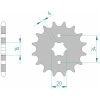 Framdrev Stål Standard Afam 428 / 14 kuggars – miniatyr 1