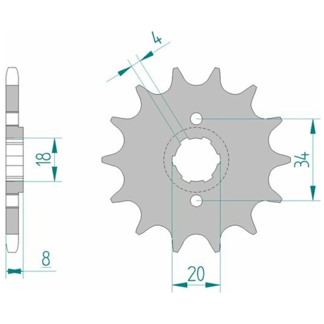 Framdrev Stål Standard Afam 520