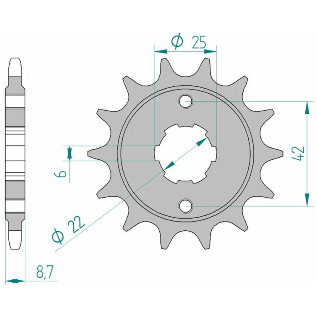 Framdrev Stål Standard Afam 520