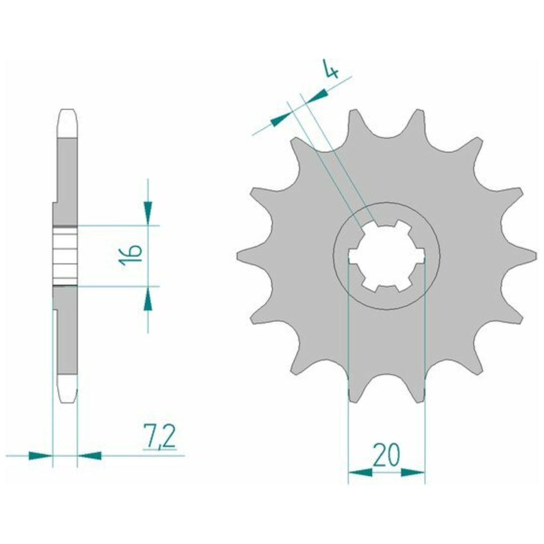 Framdrev Stål Standard Afam 520