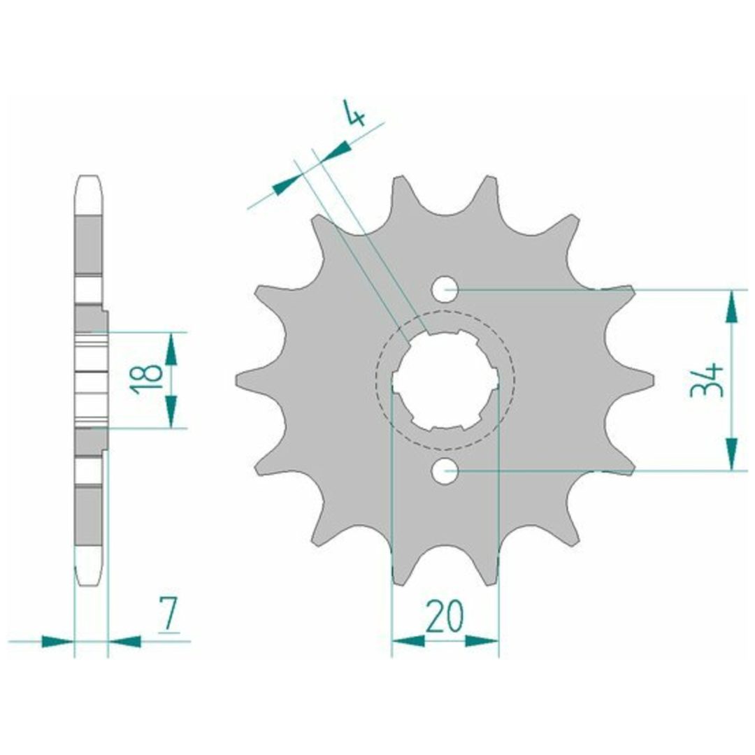Framdrev Stål Standard Afam 520