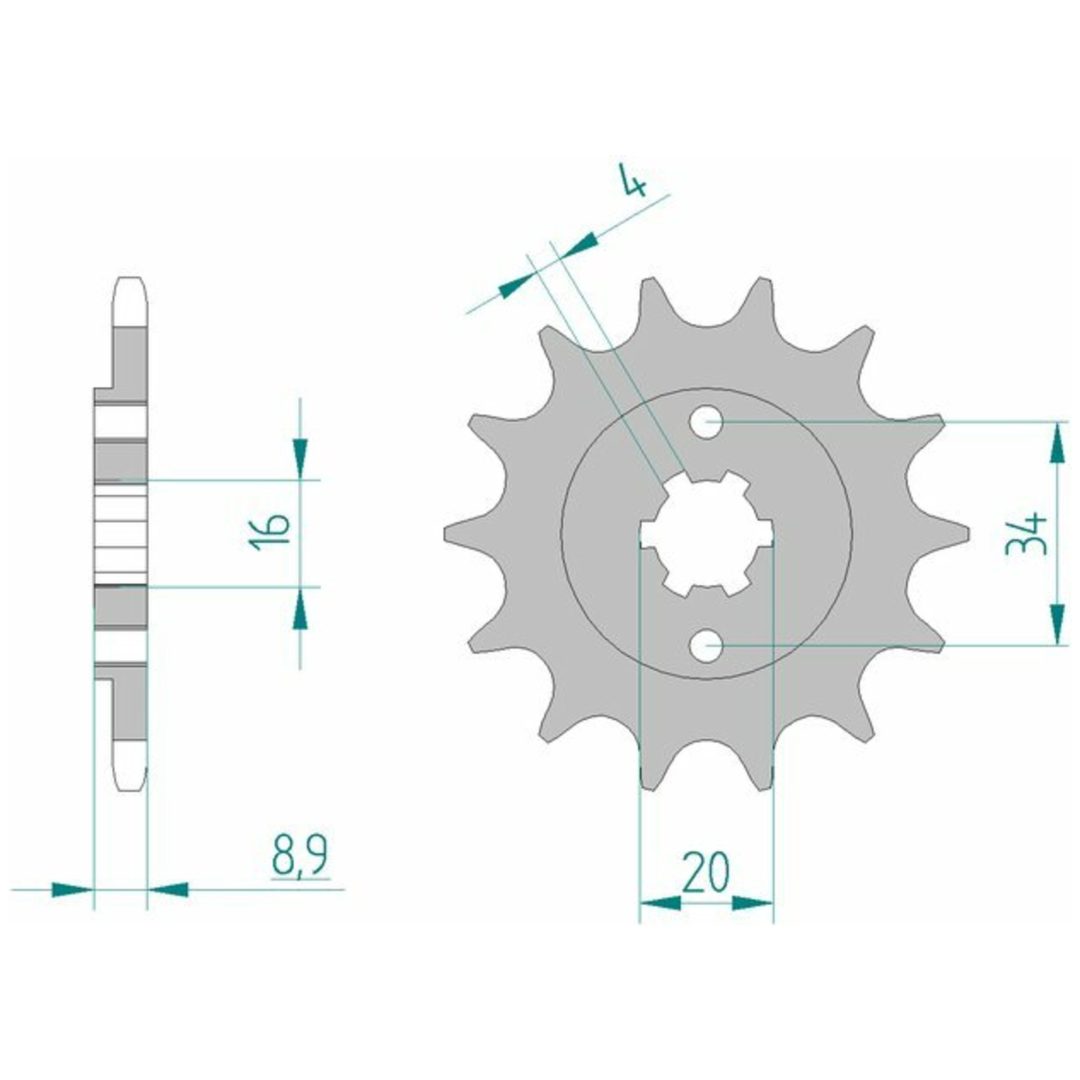 Framdrev Stål Standard Afam 520