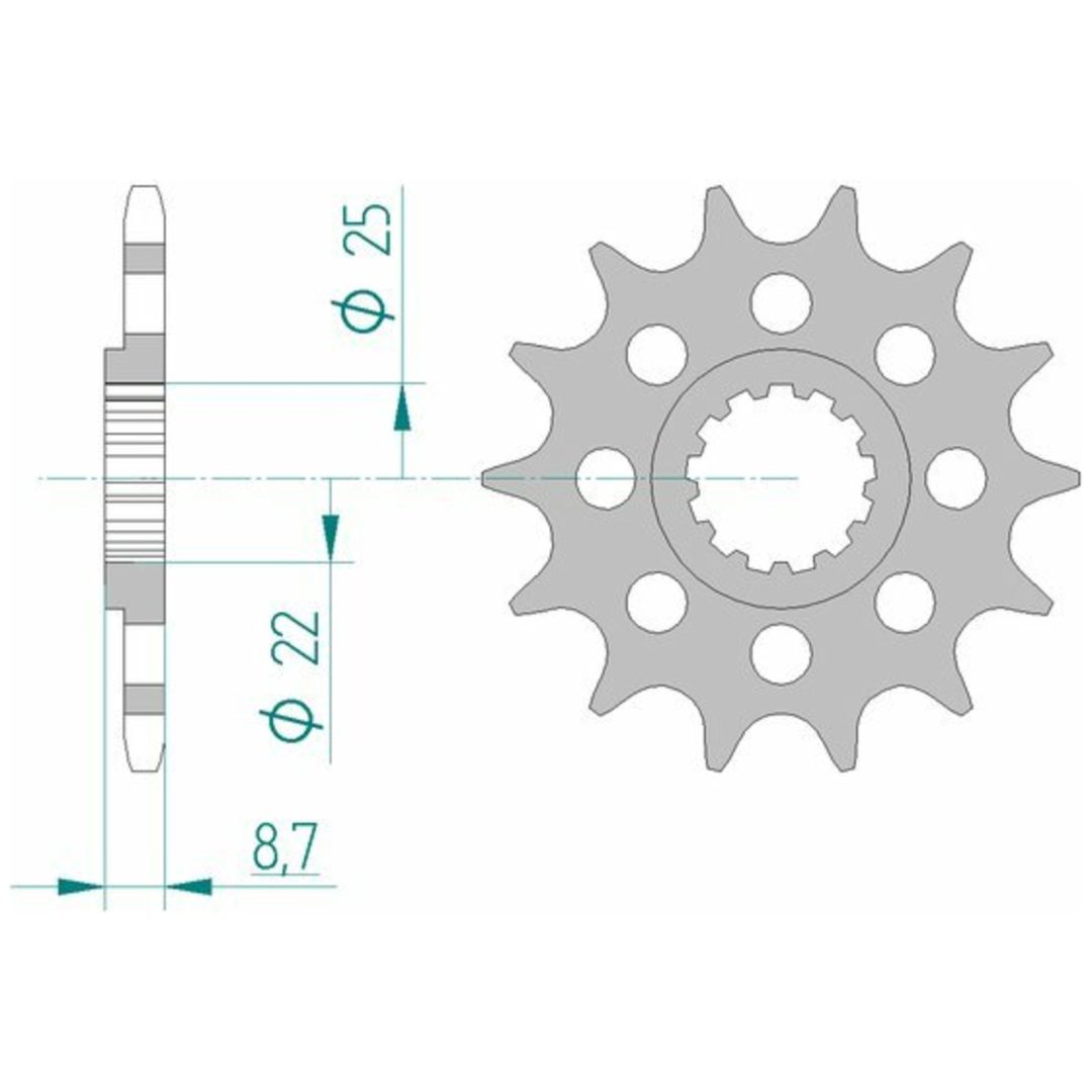 Framdrev Stål Standard Afam 520