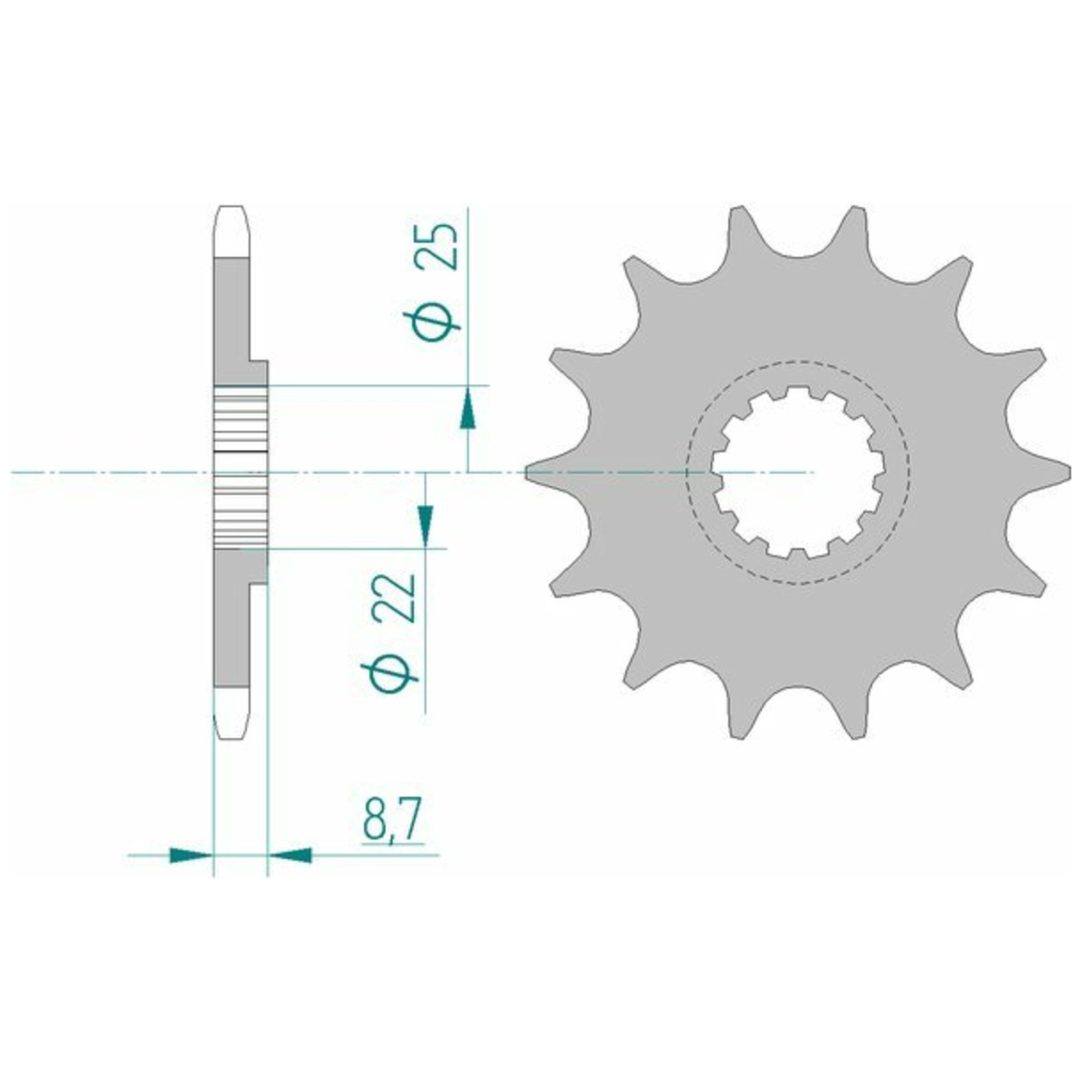 Framdrev Stål Standard Afam 520