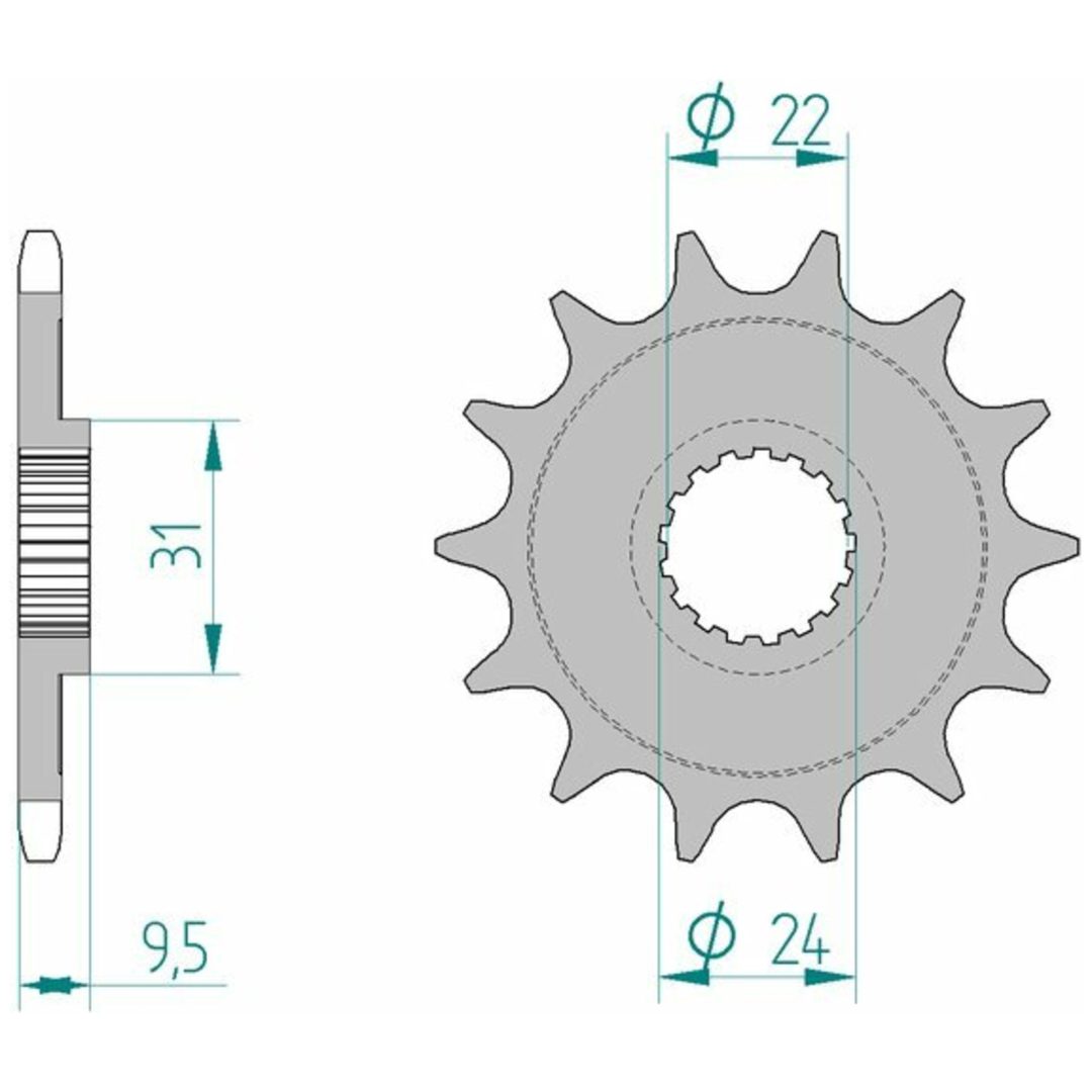 Framdrev Stål Standard Afam 520