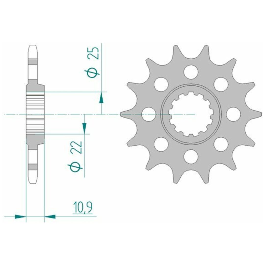 Framdrev Stål Standard Afam 520