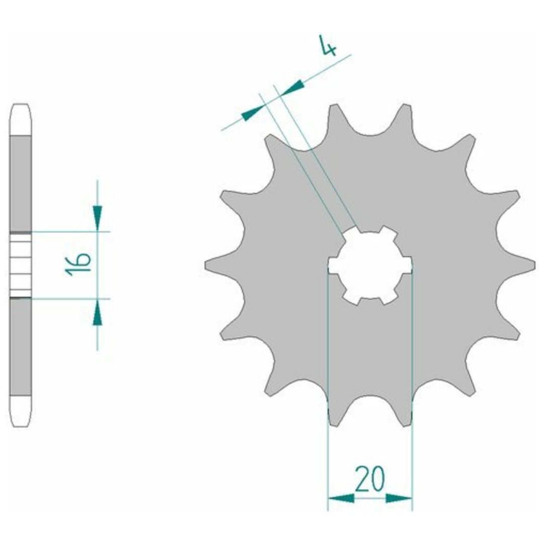 Framdrev Stål Standard Afam 520