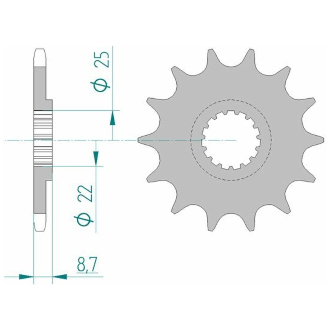 Framdrev Stål Standard Afam 520