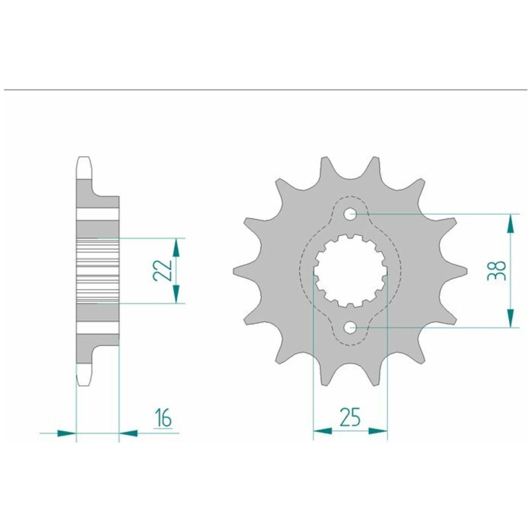 Framdrev Stål Standard Afam 520