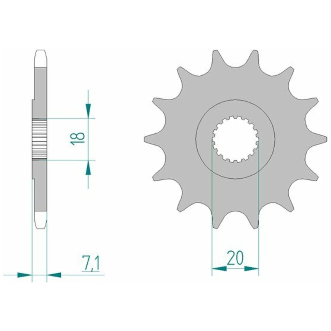 Framdrev Stål Standard Afam 520