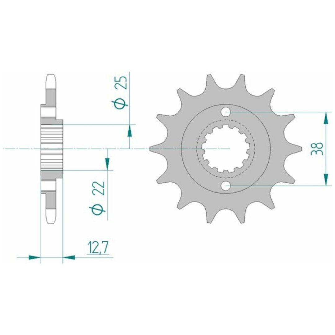 Framdrev Stål Standard Afam 520