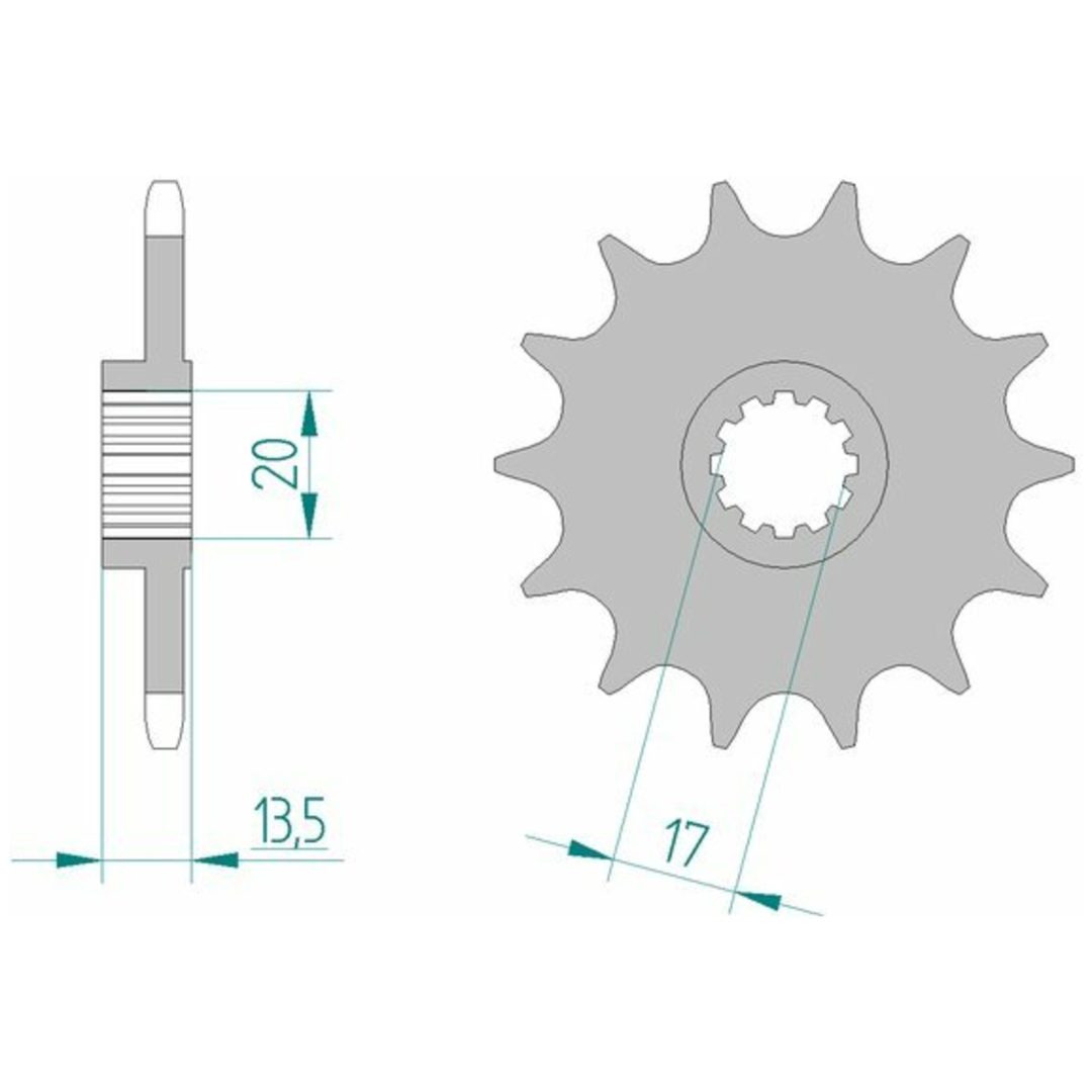 Framdrev Stål Standard Afam 520