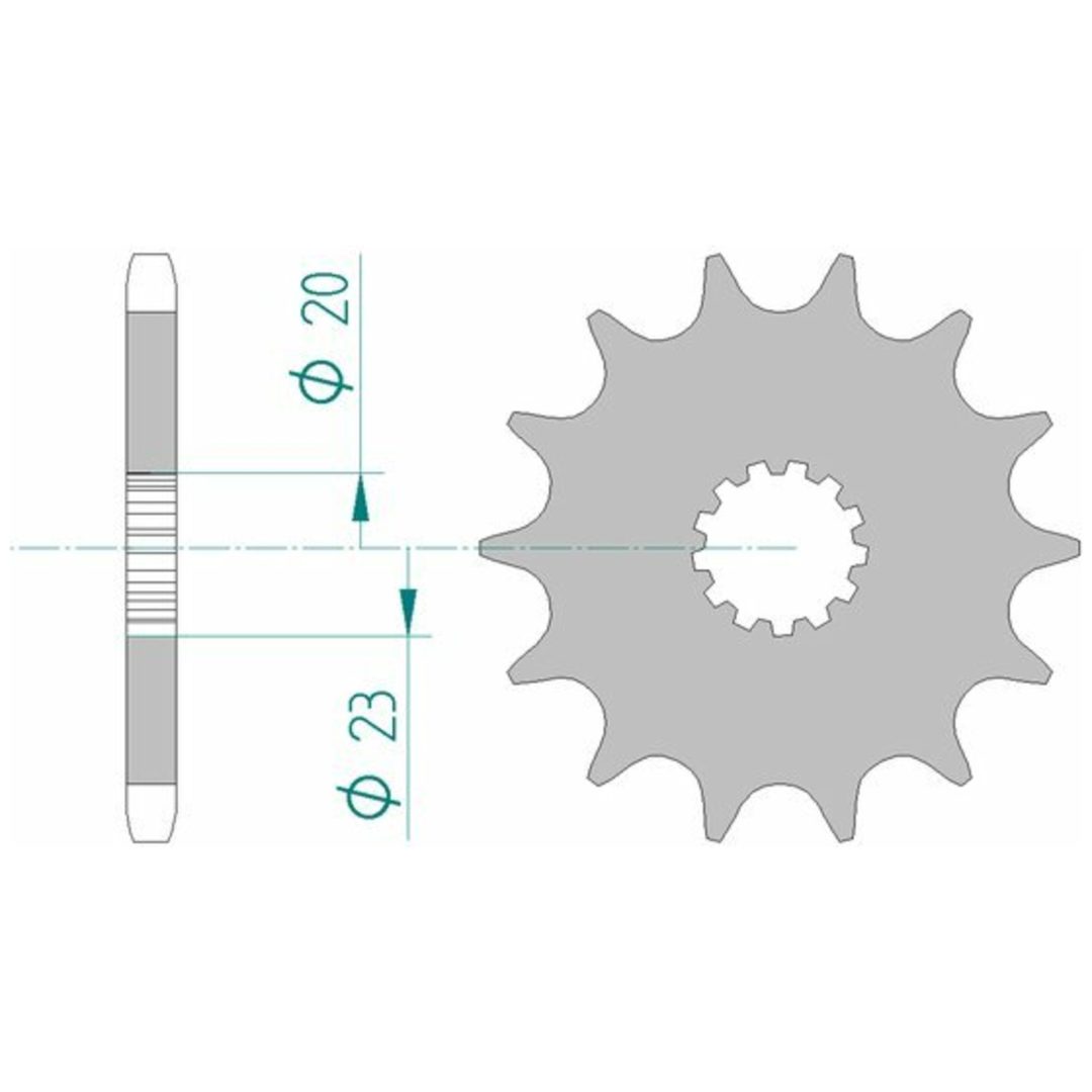 Framdrev Stål Standard Afam 525