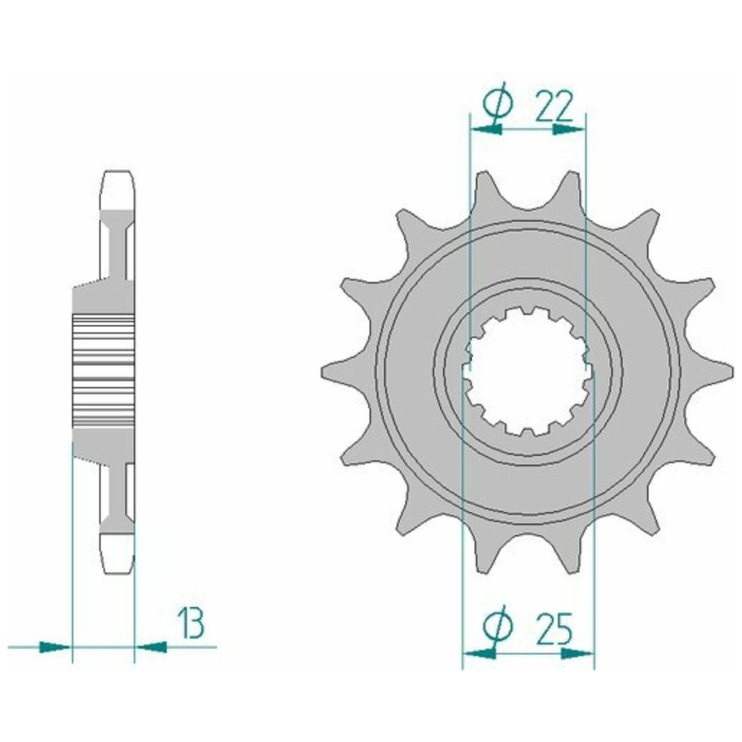 Framdrev Stål Standard Afam 525