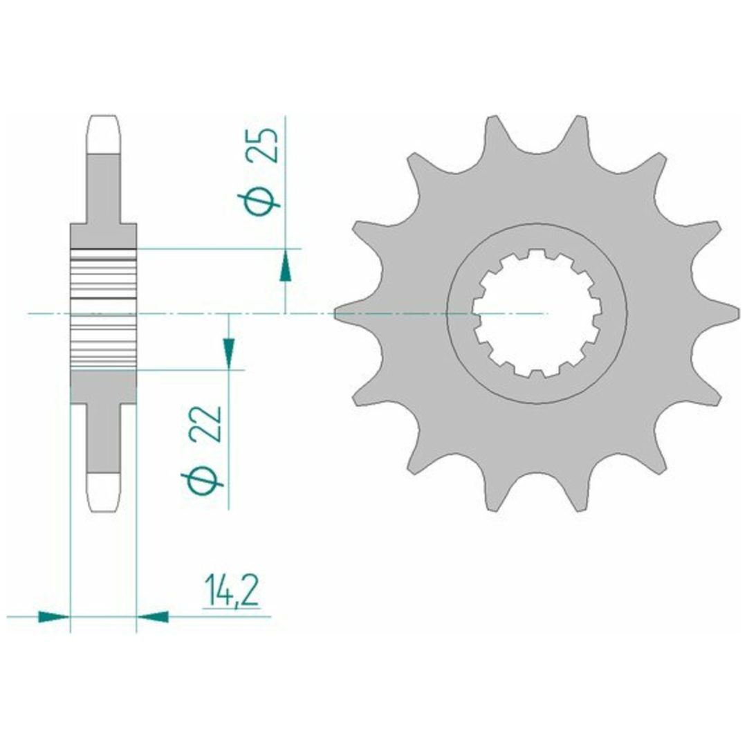 Framdrev Stål Standard Afam 525