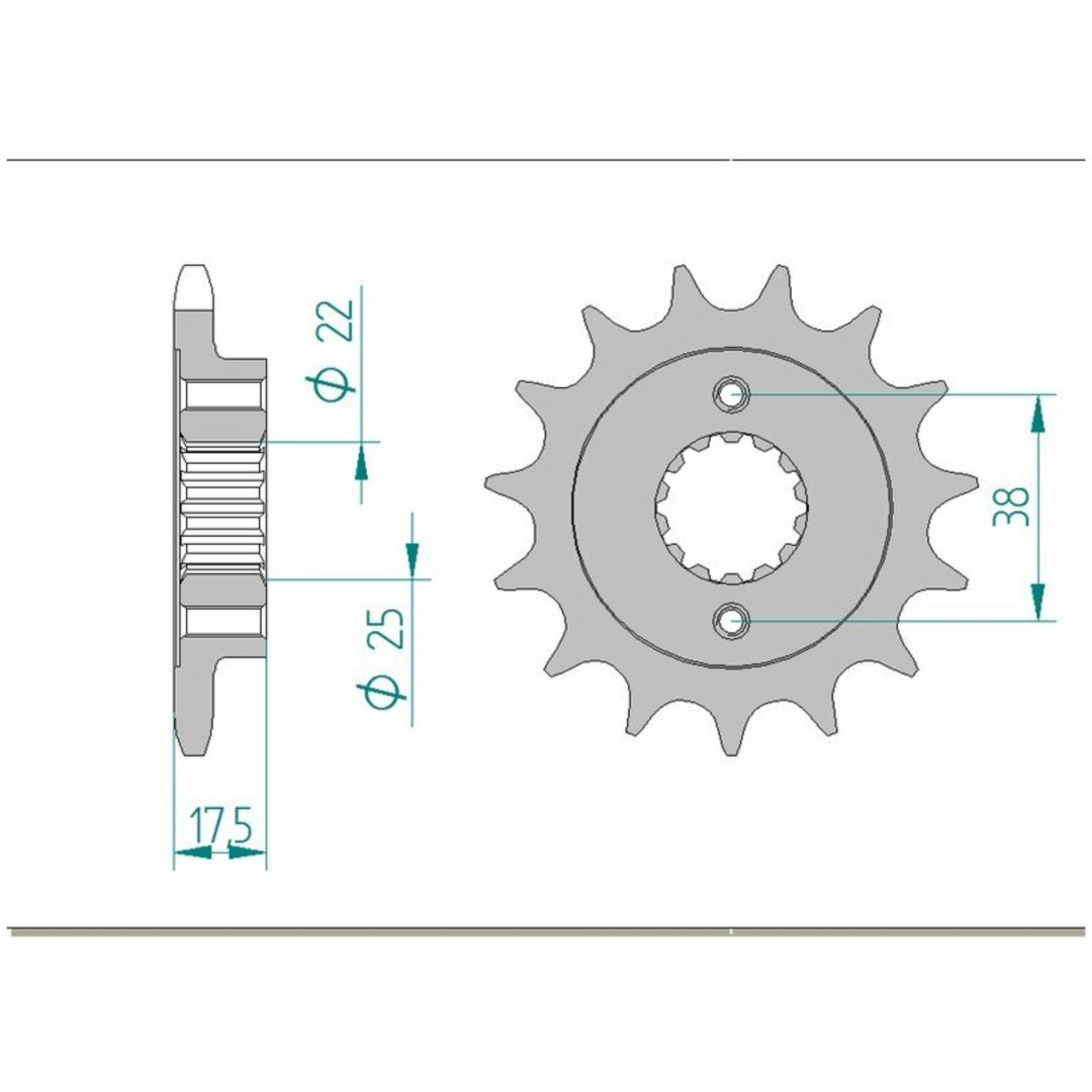 Framdrev Stål Standard Afam 525
