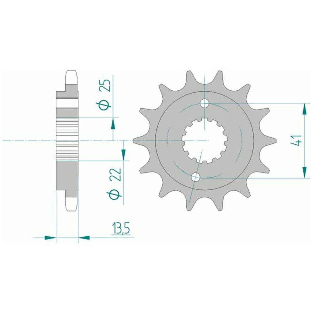 Framdrev Stål Standard Afam 525