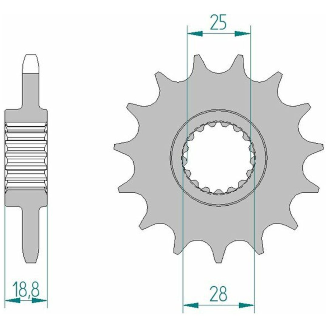Framdrev Stål Standard Afam 525
