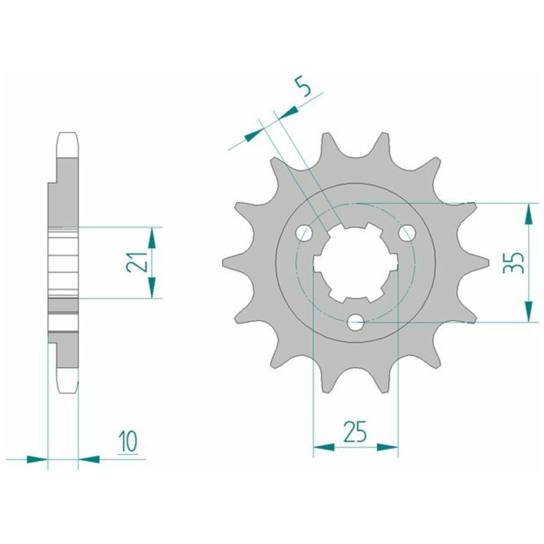 Framdrev Stål Standard Afam 525