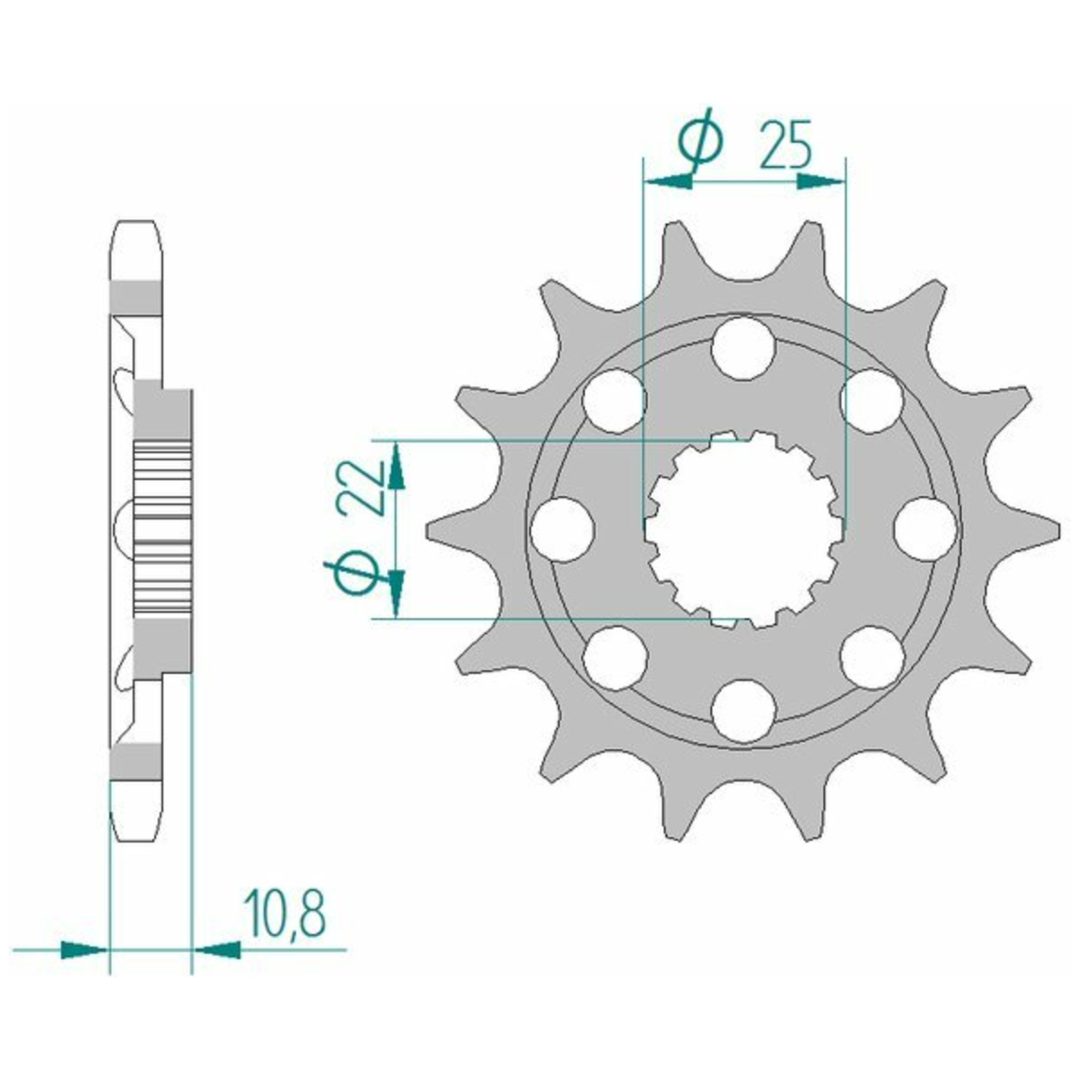 Framdrev Stål Standard Afam 525