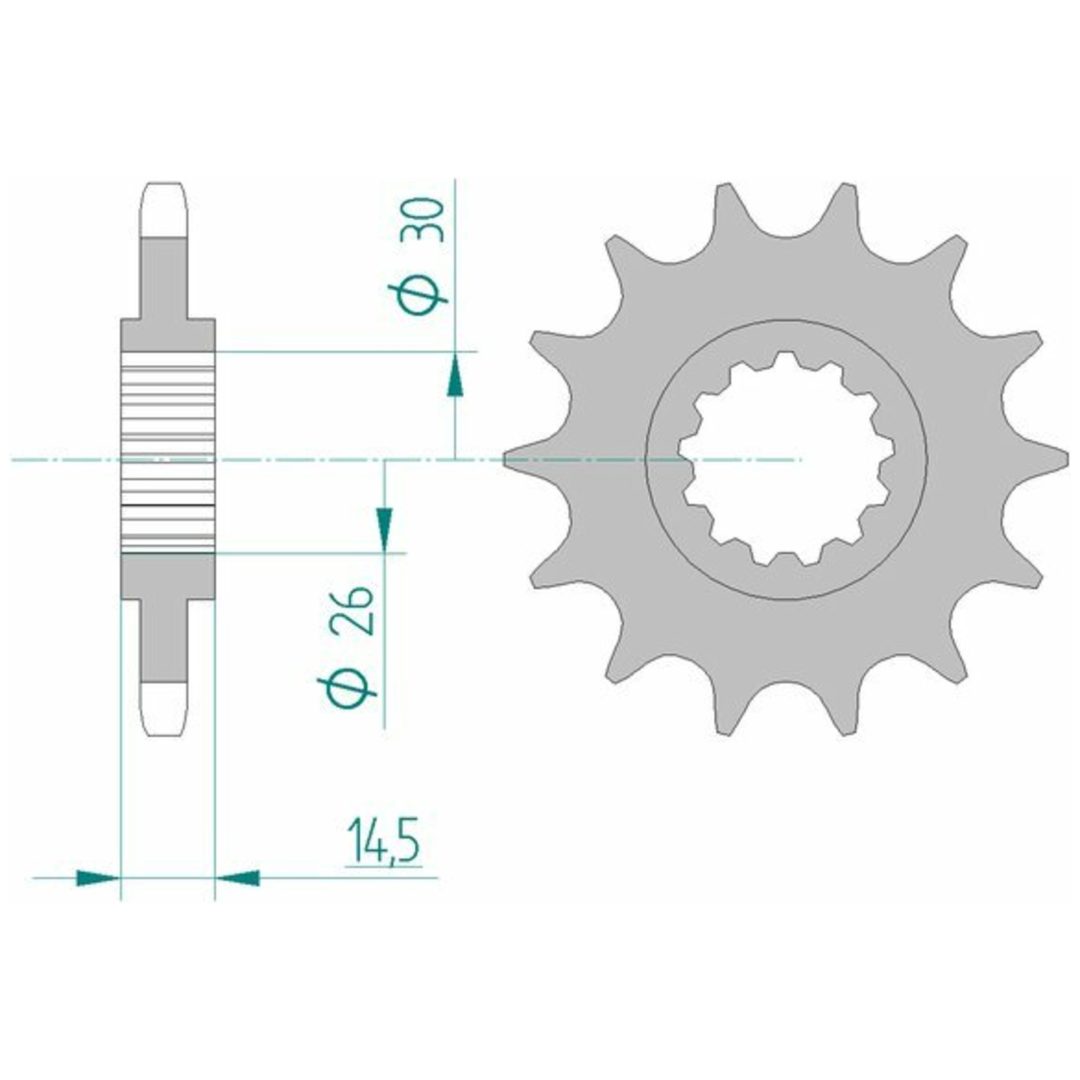 Framdrev Stål Standard Afam 525