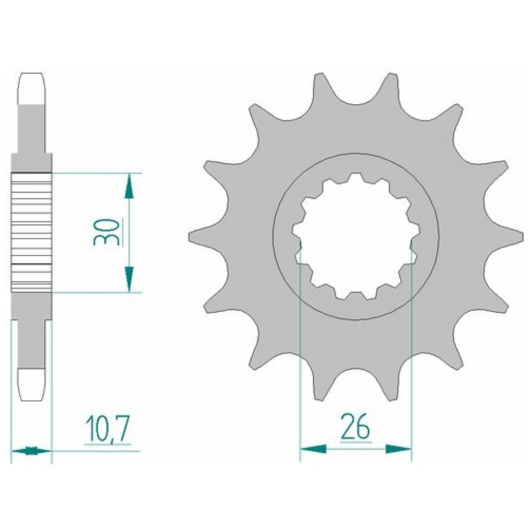 Framdrev Stål Standard Afam 525