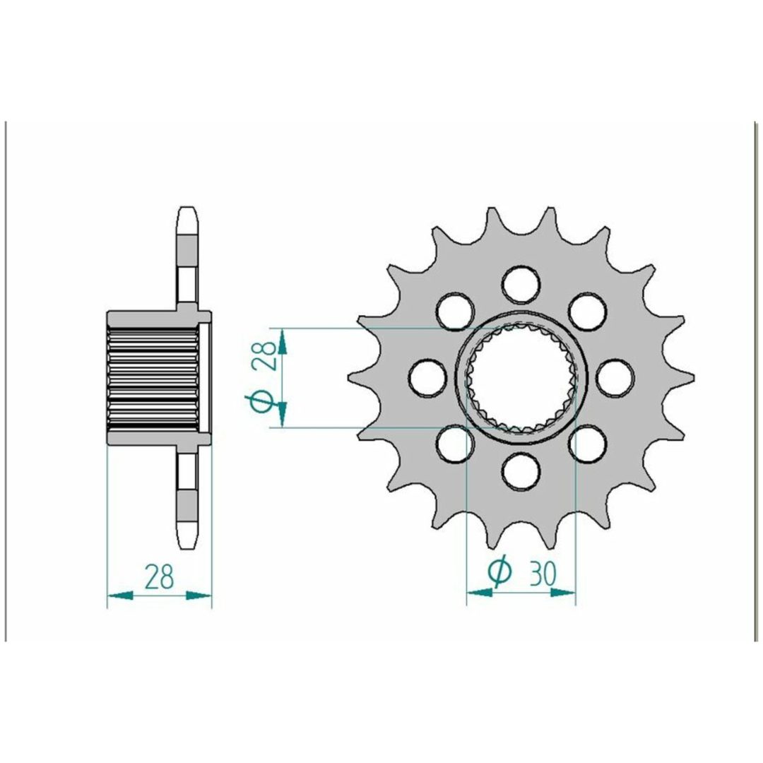 Framdrev Stål Standard Afam 525