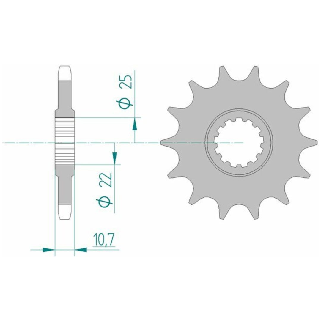 Framdrev Stål Standard Afam 525