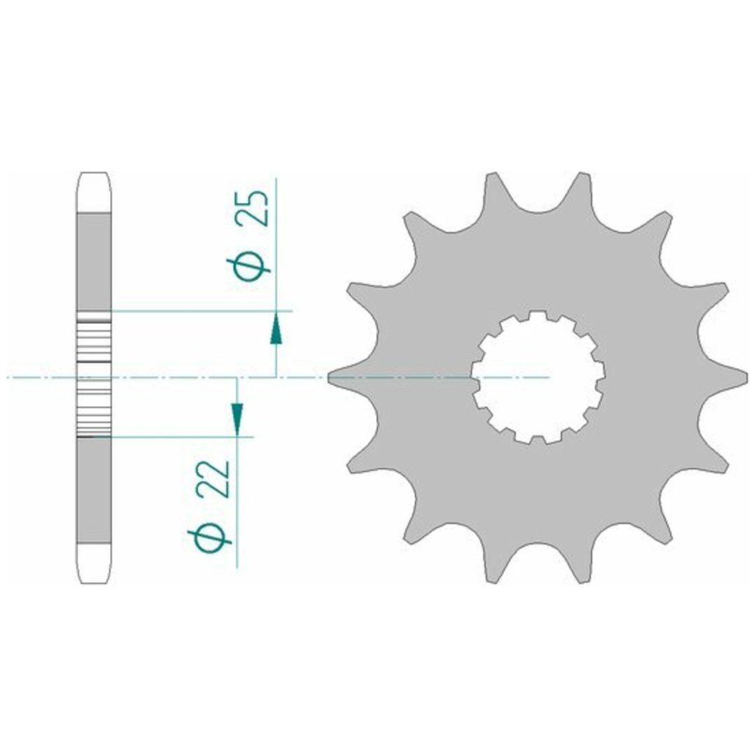 Framdrev Stål Standard Afam 525