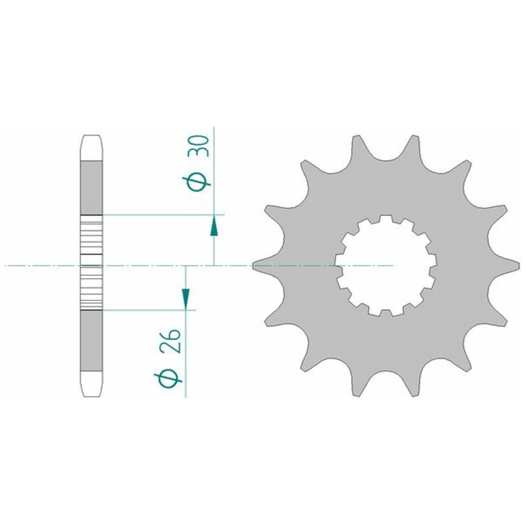 Framdrev Stål Standard Afam 525