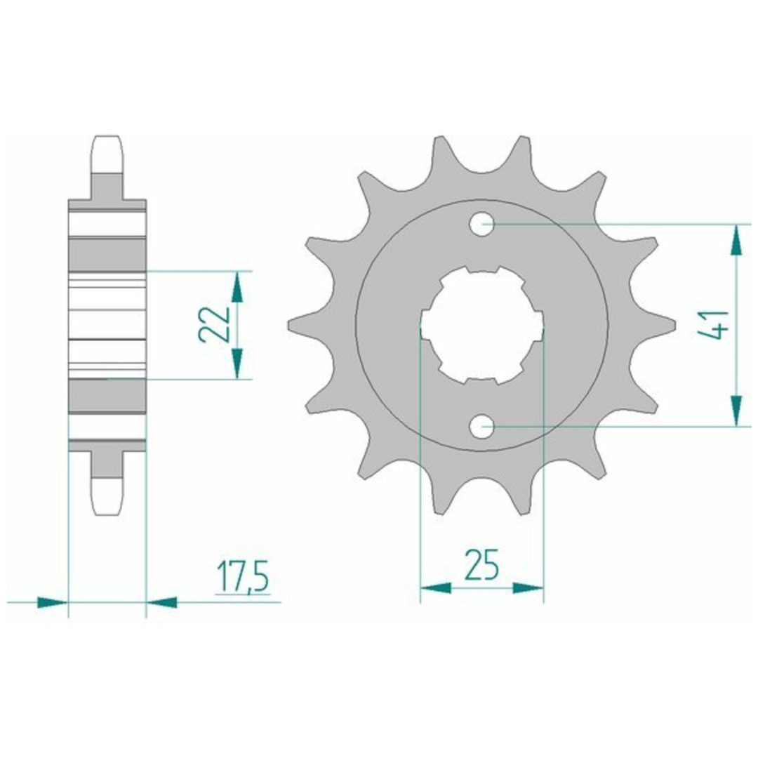Framdrev Stål Standard Afam 525