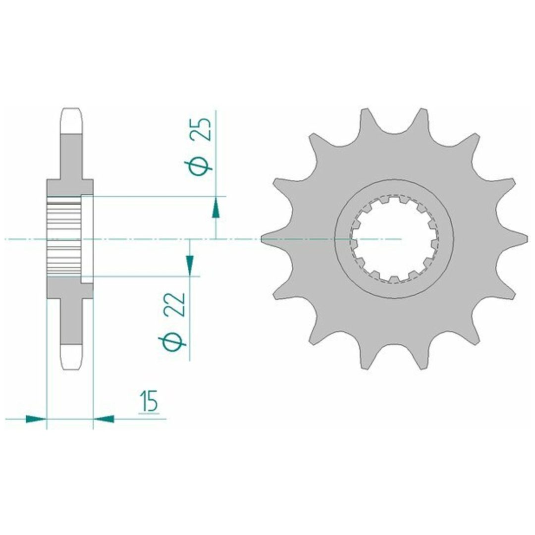 Framdrev Stål Standard Afam 525
