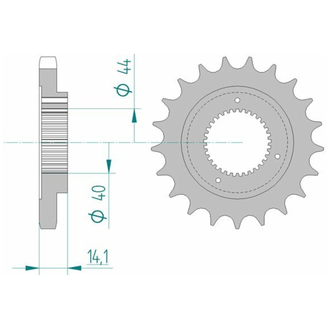 Framdrev Stål Standard Afam 530