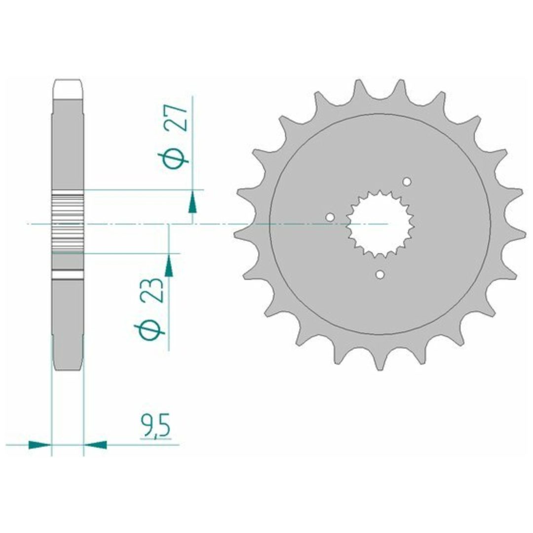 Framdrev Stål Standard Afam 530
