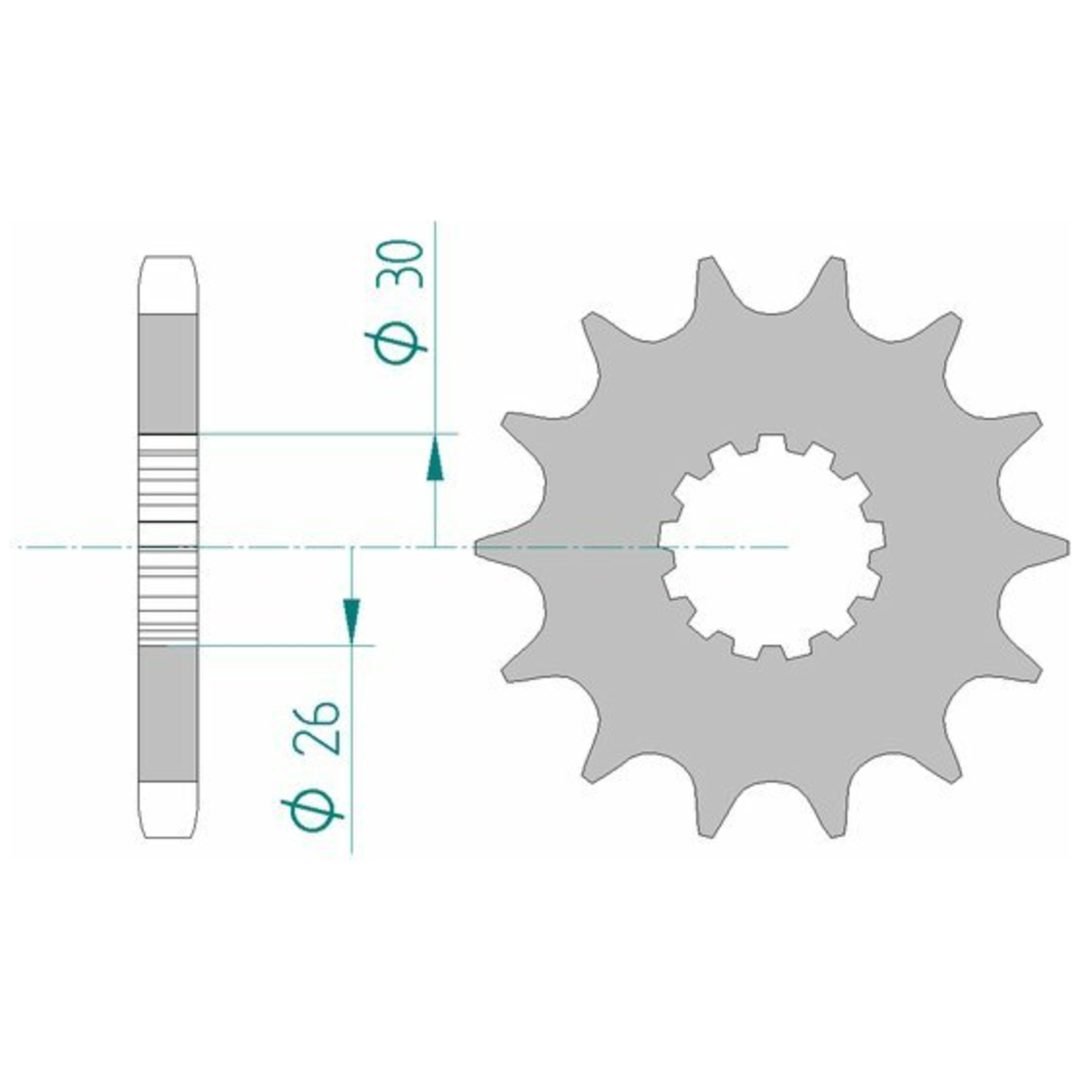Framdrev Stål Standard Afam 530